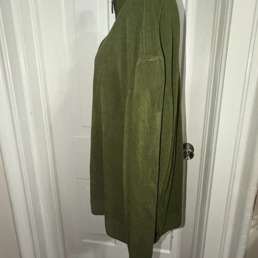 Falls Creek Men's Zip Up Sweater - Forest Green, XXXL 3XL sweater soft‎ grandpa